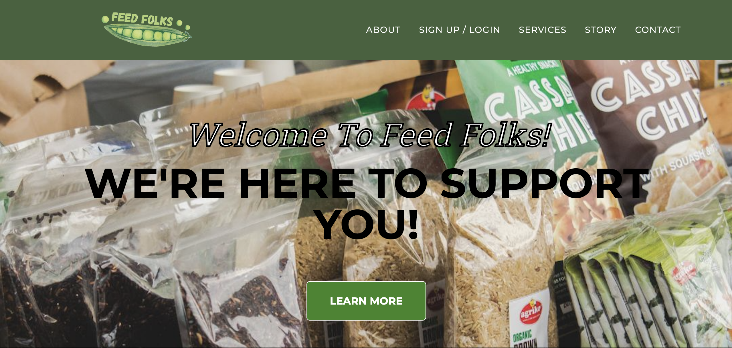 Feed Folks landing page